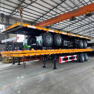 Semirremolque de Plataforma Plana de 20/40 Pies para Contenedores, para el Mercado del Sudeste Asiático, Material de Acero Duradero - Product Image 6