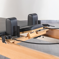 Reformers de Pilates en bois de hêtre de qualité supérieure, Reformers de Pilates en hêtre stable pour la maison et le studio, machine d'entraînement du tronc avec système d'accessoires complet