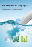Brosse de toilette jetable et lavable avec recharges de tête en éponge PP - Nettoyage sanitaire portable pour les espaces restreints