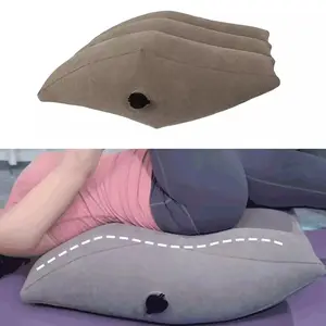 Diskon Besar Desain Baru Bantal Penyangga Kaki Punggung Lumbar Tiup Nyaman Portabel Perjalanan Elevasi Bantal Kaki untuk Bersantai