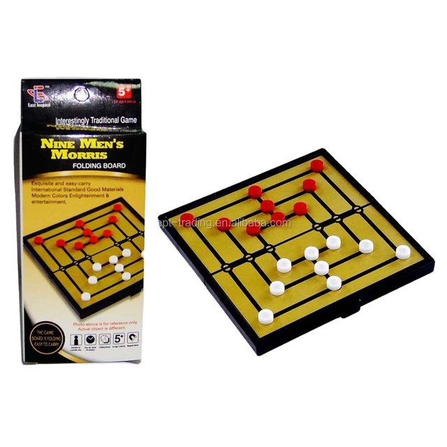 EPT Custom Magnetic Nine Mens Morris Chess Play Games Sets Travel Chess Games Board Set for Two Player