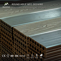 Planches de terrasse en composite bois-plastique Macrotech 140*23mm, teck brossé, nouvelle technologie, relief 3D, revêtement extérieur WPC