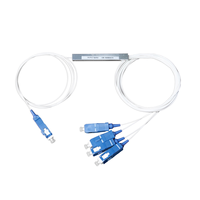 Répartiteur PLC Fibre Optique 1x4 Connecteur SC UPC Module Mini OS2 900um Répartiteur FTTH 1m 1.5m