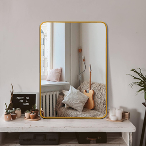 Gold Metal Framed Rectangular <b>Mirror</b> 24x32 Inch <b>Wall</b> Mounted Bathroom Vanity <b>Mirror</b> - Product Image 1