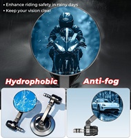 Miroirs de moto personnalisés Kewig Anti-éblouissement et étanches Miroir de moto avec embout de vis de serrage Forme ronde Alliage d'aluminium