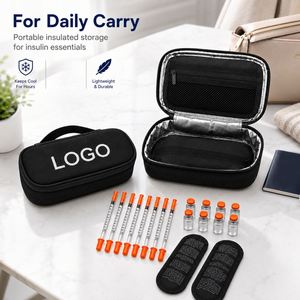 Custom Insulin Cooler Bag Portable Insulated Medical Travel Storage Case with Ice Packs for Diabetic Supplies - Product Image 6