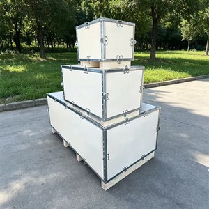Caja de Madera Desmontable con Correas de Acero, Contrachapada, Libre de Fumigación, Tamaño Personalizable, Caja de Embalaje para Exportación de Equipos - Product Image 1