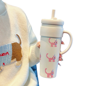 Nouvelle Tasse Isotherme Grande Capacité 2026 pour Femme – Gourde Isotherme Grande Taille de Haute Qualité avec Ventouse Moderne pour Étudiants - Product Image 1