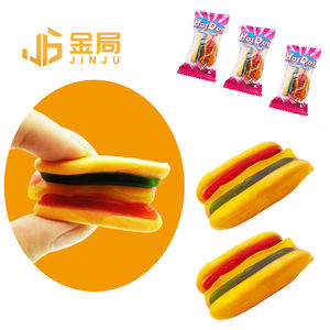 Atacado Halal Fast <span class=keywords><strong>Food</strong></span> Mini Hot <span class=keywords><strong>Dog</strong></span> Forma Suave Doce Gummy Fruit Jelly Gummy <span class=keywords><strong>Candy</strong></span> - Product Image 1