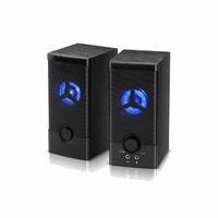 Nuevo Diseño 2.0 Altavoces USB de Escritorio con Cable, Luz LED, Sonido Estéreo, Altavoces para Juegos, Altavoces Estéreo Potentes para Computadora