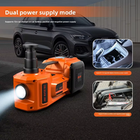TRANRICH 12V trois-en-un électrique hydraulique 135-450MM Kit de cric de voiture charge de 5 tonnes avec lumière LED et pompe à air