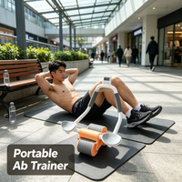 Rodillo Abdominal para Ejercicios en Interiores para Adultos, con Rebote Automático, para Ejercicios Abdominales, Reducción de Grasa y Moldeamiento de Cintura