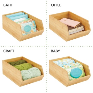 Boîte solide bambou naturel cuisine collations stockage Organisation Bin empilable <span class=keywords><strong>bois</strong></span> <span class=keywords><strong>pomme</strong></span> <span class=keywords><strong>de</strong></span> <span class=keywords><strong>terre</strong></span> panier pour le stockage des aliments - Product Image 5