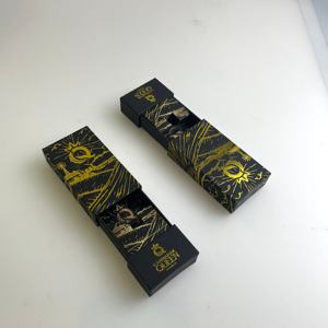 Kotak kertas cetak Logo cap panas kustom laci geser kotak kemasan pena minyak tahan bocor 1 buah kemasan kartrid sekali pakai - Product Image 1