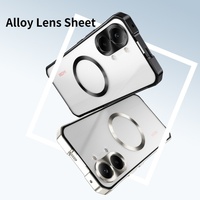 Étui de protection hybride magnétique en métal pour Xiaomi Redmi Turbo 5 5 Max / Poco X8 Pro Max/Pro, coque arrière givrée transparente antichoc