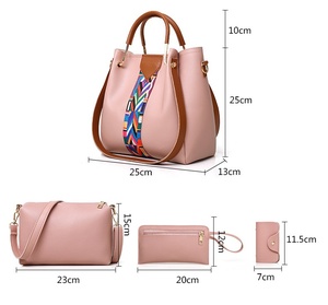 Bolso de Hombro de Moda para Mujer, Juego de 4 Piezas con Cierre de Cremallera, Estilo Preppy, Sudamérica, Norteamérica, Medio Oriente, África, Oceania - Product Image 3