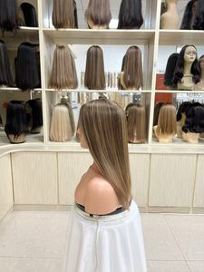 ท็อปเปอร์ผมไหมแท้แบบขายส่ง  พร้อมส่ง  จัดส่งรวดเร็ว  วิกผมชาวยิว - Product Image 4