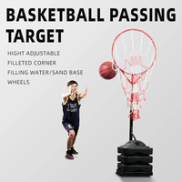 Entraîneur professionnel de basketball en métal pour le passage et le tir, avec panier en acier réglable en hauteur (2m) pour un entraînement de réaction durable en extérieur