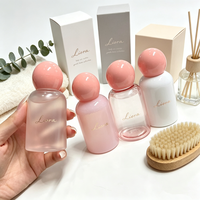 Flacon en plastique blanc givré rose de 50 ml pour tonique hydratant, hydrolat, huile de douche, huile capillaire, flacon cosmétique vide