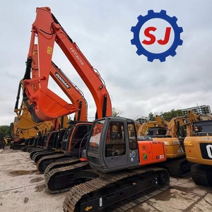 Excavadora Hitachi EX200 de 20 Toneladas, Equipo de Construcción Hidráulico Usado, Color Naranja, Montada sobre Orugas - Product Image 1