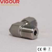 Raccord coudé mâle NPT 1/2 pouce vers raccord de tube 1/2 pouce, marque VIGOUR, en acier inoxydable SS316L