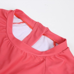 Traje de Baño Personalizado de Manga Larga con Protección UV, Conjunto de Bikini de Cintura Alta Fruncida, Top Corto para Mujer, Fabricante OEM - Product Image 3