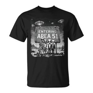 Foto de grupo de extraterrestres entrando en el área 51, camiseta Ufo - Product Image 1