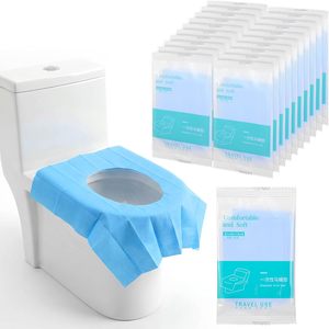 Protège-sièges de toilettes jetables et biodégradables, emballés individuellement, pour les voyages et les toilettes publiques, et pour l'apprentissage de la propreté - Product Image 3