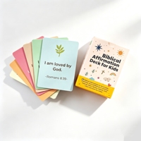 Tarjetas de Afirmaciones Cristianas Personalizadas de Fábrica, Tarjetas de Memoria con Números para Niños, Fines Educativos