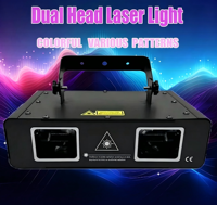 Projecteur laser RGB à 2 têtes, 450 mW, pour animation scénique, DMX, son, pour bar, club, fête, spectacle, certifié CE RoHS