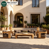Hotel Villa Allwetter-Outdoor-Sofa Umweltfreundliche Gartenmöbel Wasserdichtes Terrassen- und Hofsofa Langlebiges Garten-Sofaset
