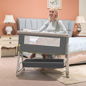 Culla a dondolo per neonati con ruote, set biancheria da <span class=keywords><strong>letto</strong></span> per culla, <span class=keywords><strong>lettino</strong></span> da viaggio, <span class=keywords><strong>lettino</strong></span> da affiancare al <span class=keywords><strong>letto</strong></span> con ruote - Product Image 1