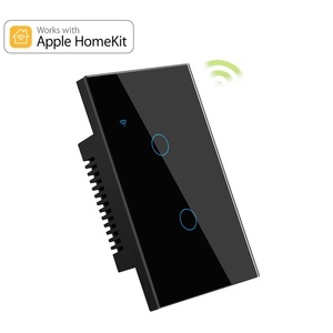 Interruptor de Luz Táctil Inteligente Smart <span class=keywords><strong>Apple</strong></span> 2Gang <span class=keywords><strong>Homekit</strong></span> Smart Life 10A con Control por Voz Inteligente Wi-Fi - Product Image 1