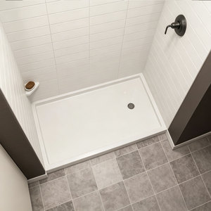 <span class=keywords><strong>Receveur</strong></span> <span class=keywords><strong>de</strong></span> <span class=keywords><strong>douche</strong></span> en pierre artificielle blanche, antidérapant, surface solide - Product Image 6