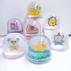 Globe à neige en plastique PS 9*9*8.5cm, kit de bricolage pour enfants, jouet éducatif, kits de photographie et d'arrosage vides pour enfants - Product Image 6