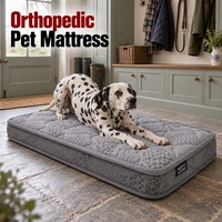 Orthopädische Hundematratze mit 8 cm Gesamthöhe und Mini-Taschenfederkern mit abnehmbarem Bezug