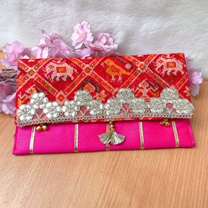 Bolso de mano bordado hecho a mano para mujer, bolso de mano, bolso de moda al mejor precio, cierre de botón, forro de seda Ins - Product Image 2