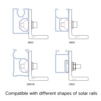 Support de montage en aluminium pour panneaux solaires photovoltaïques, pieds en L, accessoires de montage sur toit