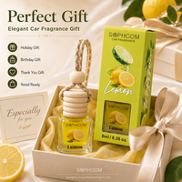 Diffuseur de parfum pour voiture 8ml, flacon suspendu en verre avec bouchon en bois, quatre couleurs, huile essentielle liquide, désodorisant pour rétroviseur