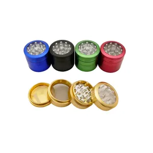 Amazon Top Selling 2 Inch 4 layers aluminum grinder with clean top in stock