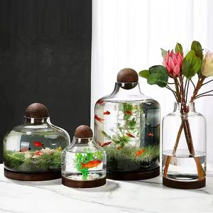 Großhandel <span class=keywords><strong>Bulk</strong></span> Glass Plant <span class=keywords><strong>Terrarium</strong></span> mit Holz ständer Large Plant <span class=keywords><strong>Terrarium</strong></span> Glas mit Holz sockel - Product Image 4