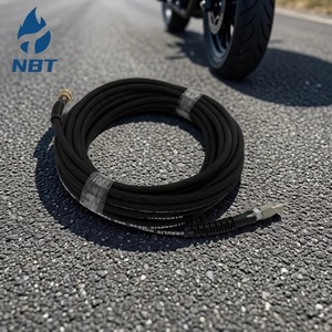 Tuyau de nettoyage <span class=keywords><strong>haute</strong></span> <span class=keywords><strong>pression</strong></span> NBT 5800Psi pour laveuse auto, tuyau en acier compatible avec les nettoyeurs <span class=keywords><strong>Karcher</strong></span> K2 K3 <span class=keywords><strong>K4</strong></span> K5 - Product Image 2