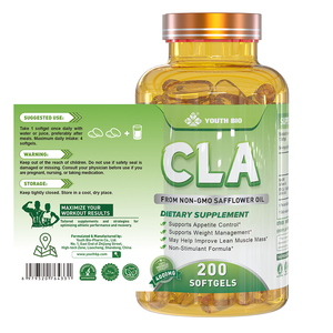 CLA 1000mg Gélules Molles pour le Soutien Physique, Approvisionnement Direct Usine, Prêt à Expédier, Source d'Huile de Carthame Pure, 200 Gélules, OEM ODM - Product Image 1