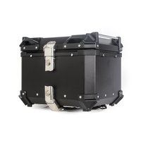 Moto Top Case Aluminium Moto Coffre Étanche Queue Boîte avec Serrure Casque Bagages Rangement pour Scooter Universel