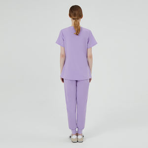 Conjunto de Uniformes Médicos Ecológicos para Mujer, Tallas Grandes, Tejido, Spandex/Poliéster/Rayón TRST21SCT012F+TRST21SCP001F, Marca FUXIN FUYI - Product Image 3