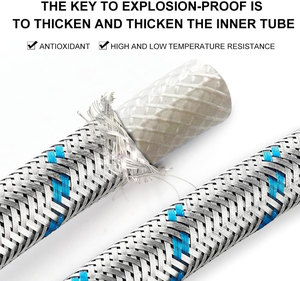 Tuyau d'arrivée d'eau pour lave-linge en acier inoxydable tressé, produit de qualité personnalisé - Product Image 5