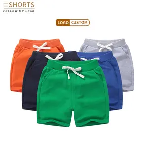 Conjunto de pantalones cortos de Algodón 100% con logotipo personalizado para niños, Shorts de alta calidad, a la moda, venta al por mayor
