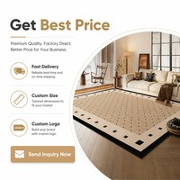 Vintage Style Area Rug Wipeable Easy Clean Stain Resistant Carpet Custom Living Room Non-slip Wear-resistant Waterproof OEM Rugs
