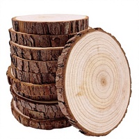 Disques de bois naturels non finis avec écorce d'arbre, sous-verres, pièces de sous-verres en bois, kit de cercles, ornements de Noël, artisanat avec écorce