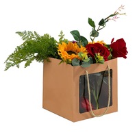 Sac cadeau personnalisé de luxe en carton avec poignées en ruban, fenêtre transparente, résistant à l'humidité, emballage artisanal pour bougies, logo personnalisé